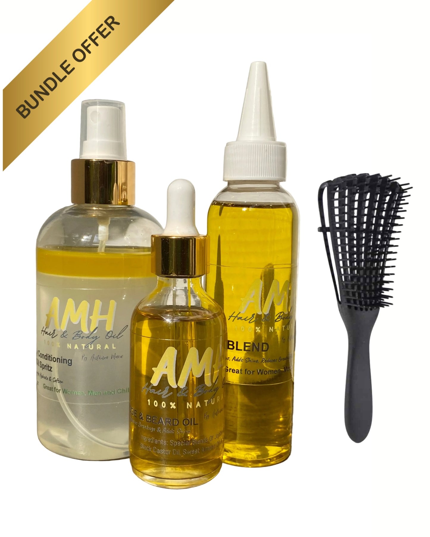 BUNDLE SALE! ALL 3 PLUS a Detangle Brush for $40