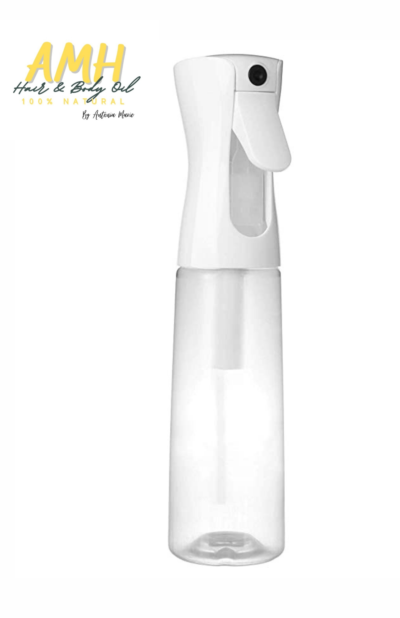 Continuous Mist Spray Bottle 10oz ~ Black/White